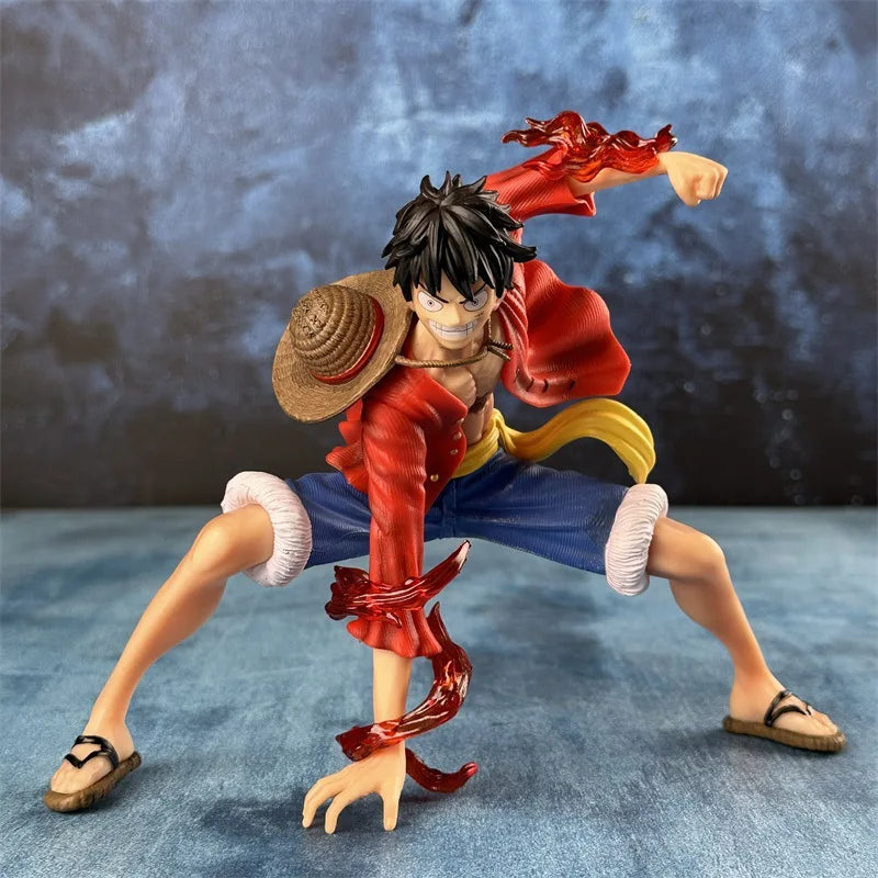 18Cm One Piece Monkey D. Luffy Luffy Figures Battle Style Action Figures Anime Collection PVC Model Doll Toys Kid Birthday Gifts