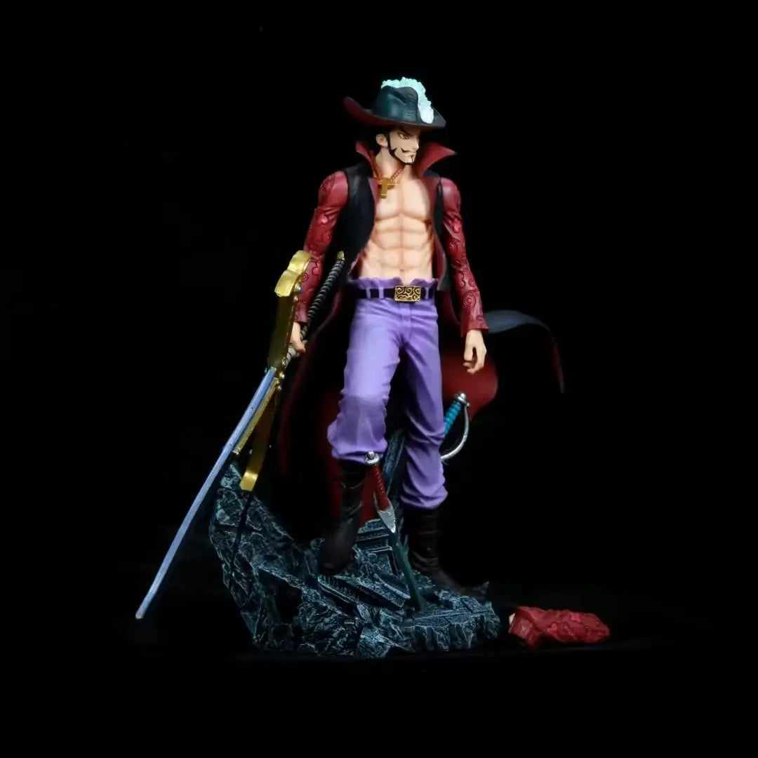 28CM ONE PIECE Figures Eagle Eye Dracule Mihawk Anime Figure Top War Pvc Model Statue Doll Collection Ornaments Toys Gift