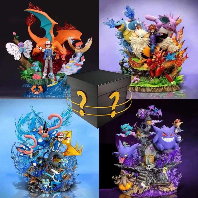 Pokemon Blind Box Figures Collectible Anime PVC Model Toys Pikachu Charizard Mewtwo Eevee Random Mystery Surprise Gift for Fans