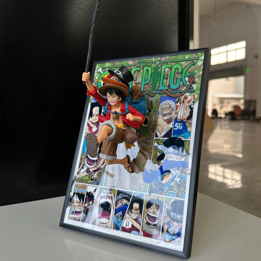 21*30CM One Piece Luffy Sabo Ace Anime Figure Art Poster Painting Wall Art Retro Posters Decorative Paintings for Home