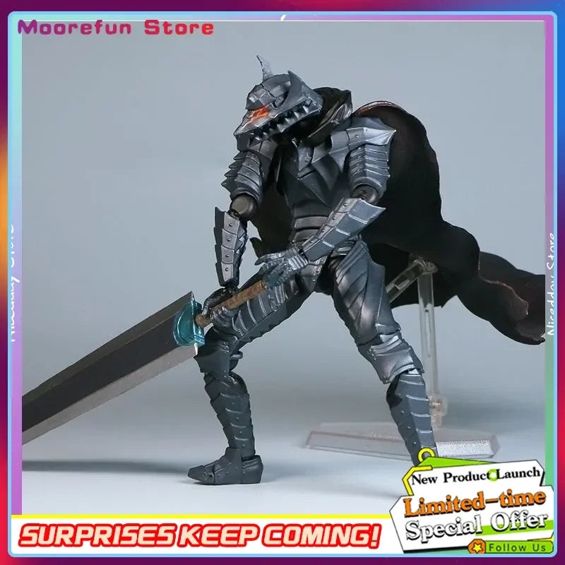 16Cm Figma Sp-046 Berserk Guts Berserker Armor Review Anime Figure Armor of Berserk Action Figure Adult Model Toy Doll