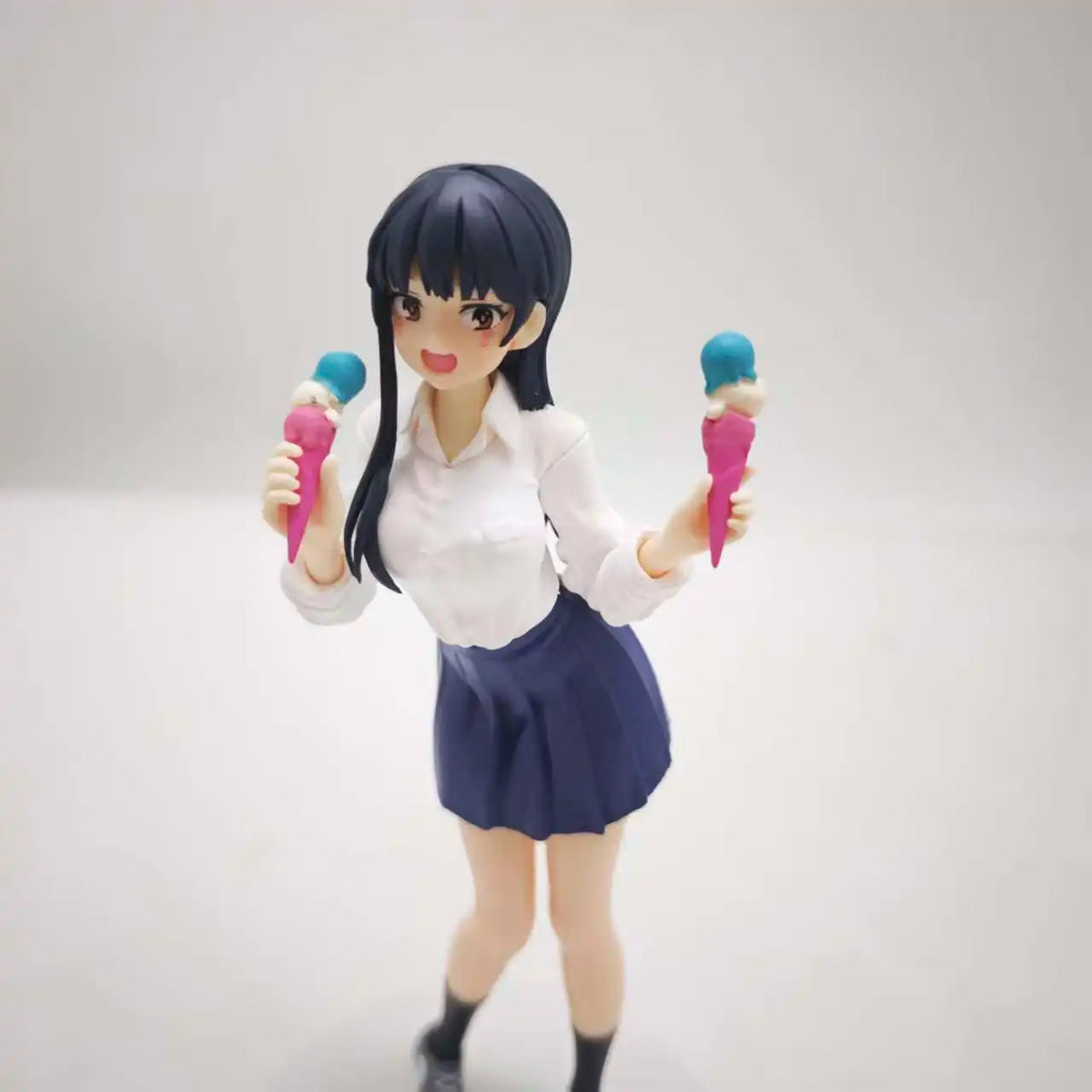Yamada Anna with Icecream Cute Girls PVC Figure Model Toys Gift 18Cm