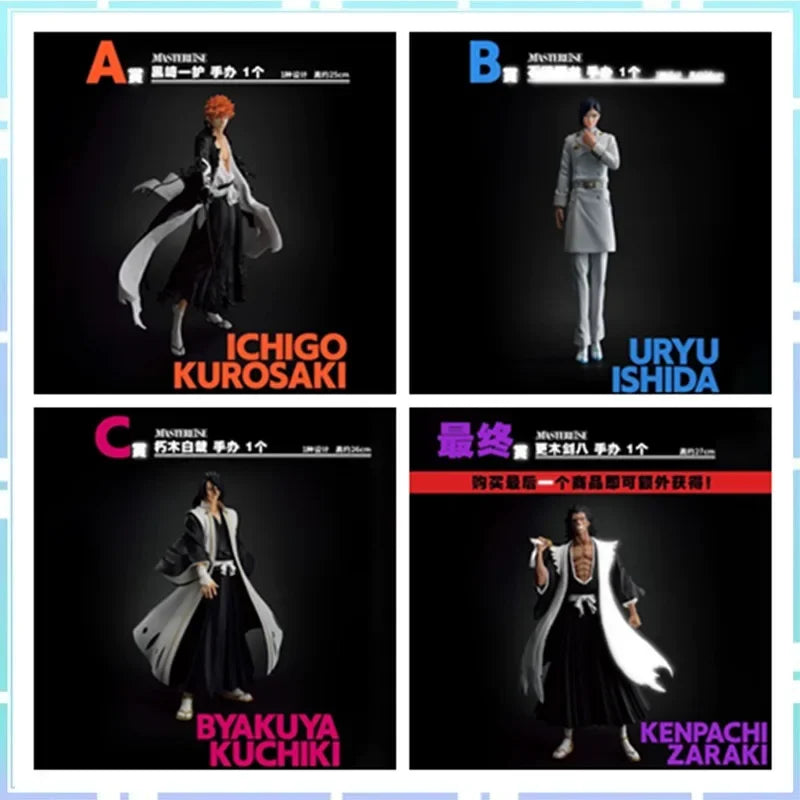 Original Ichiban Kuji Anime Bleach Sennen Kessen-Hen Kurosaki Ichigo Kuchiki Byakuya Zaraki Kenpachi Action Figure Toys