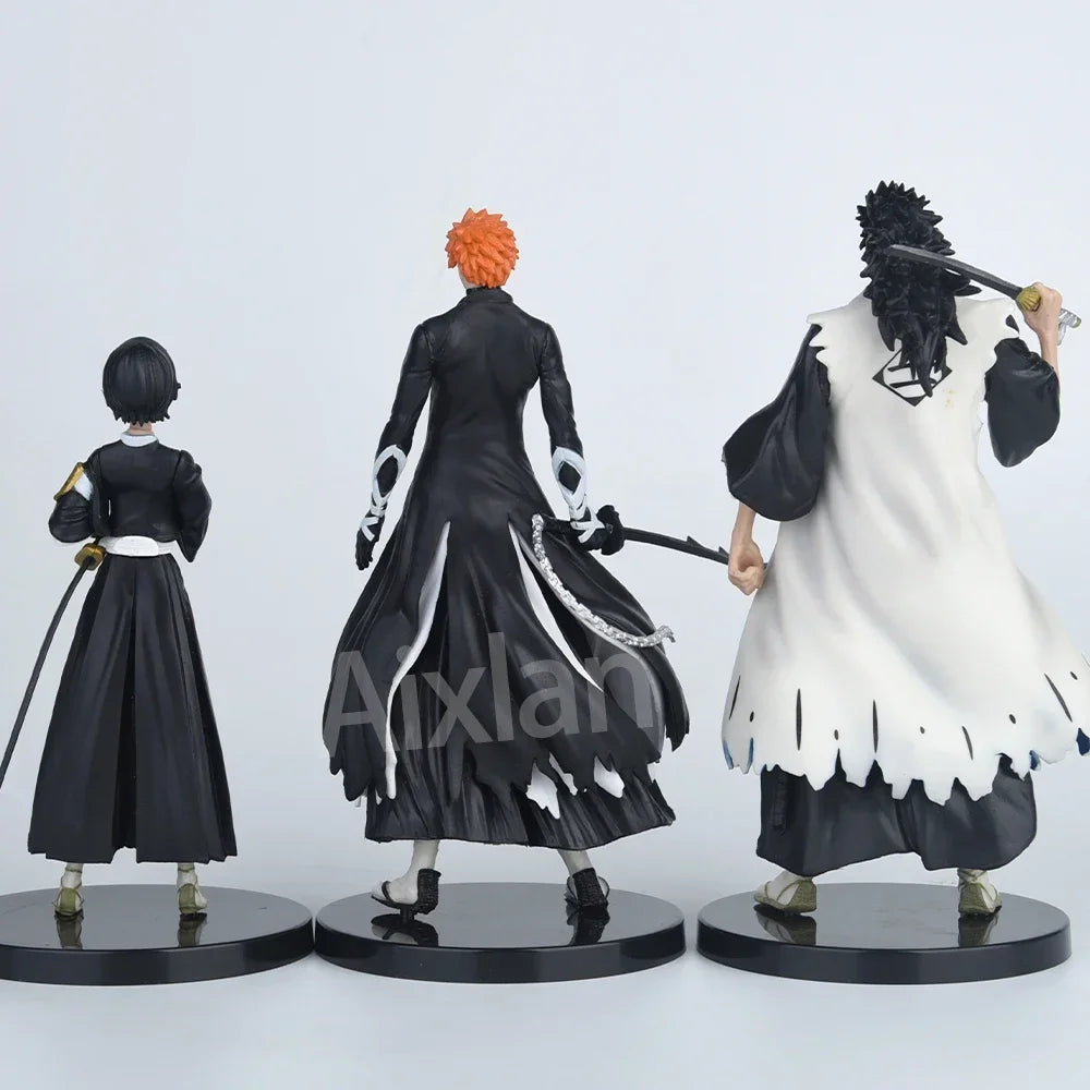 3Pcs BLEACH Anime Figure Kurosaki Ichigo PVC Action Figure Kuchiki Rukia Figurine Collectible Model Toys Kid Gift