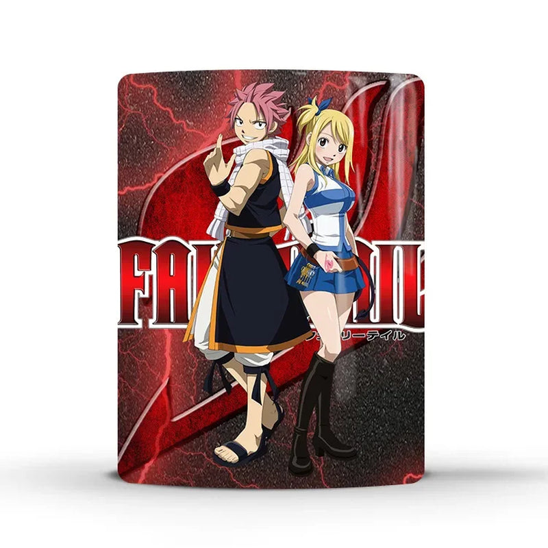 Fairy Tail Discoloration Mug Anime Color Changing Cup Animation Ceramic Coffee Cup Heat Sensitive Tea Milk Mug Novelty Drinkware