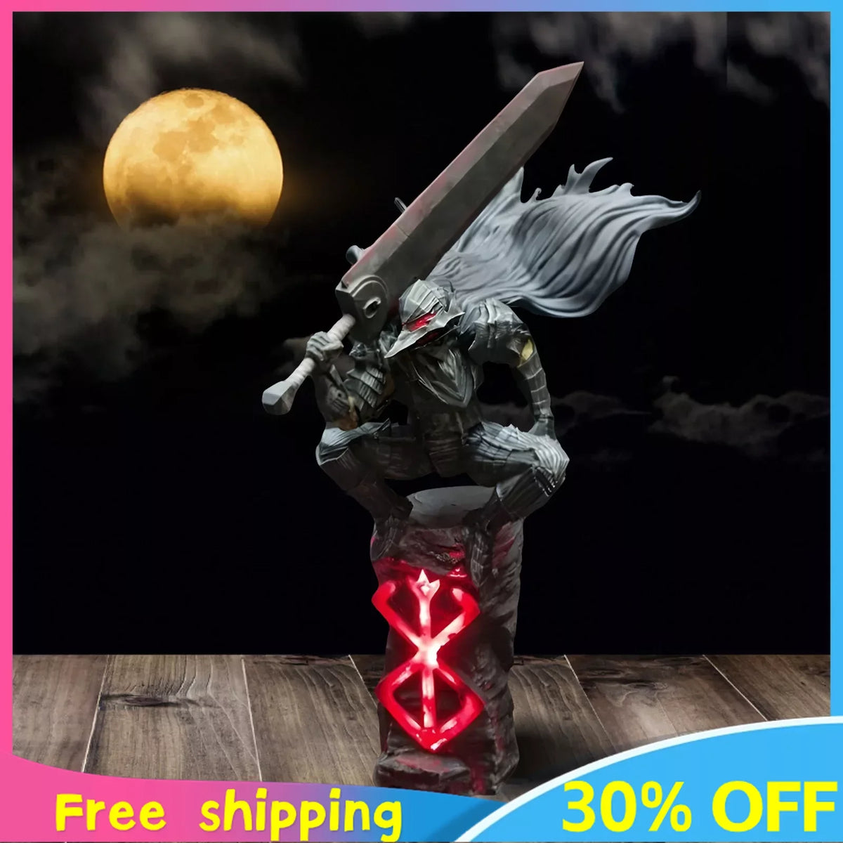 Guts Berserk night light figure