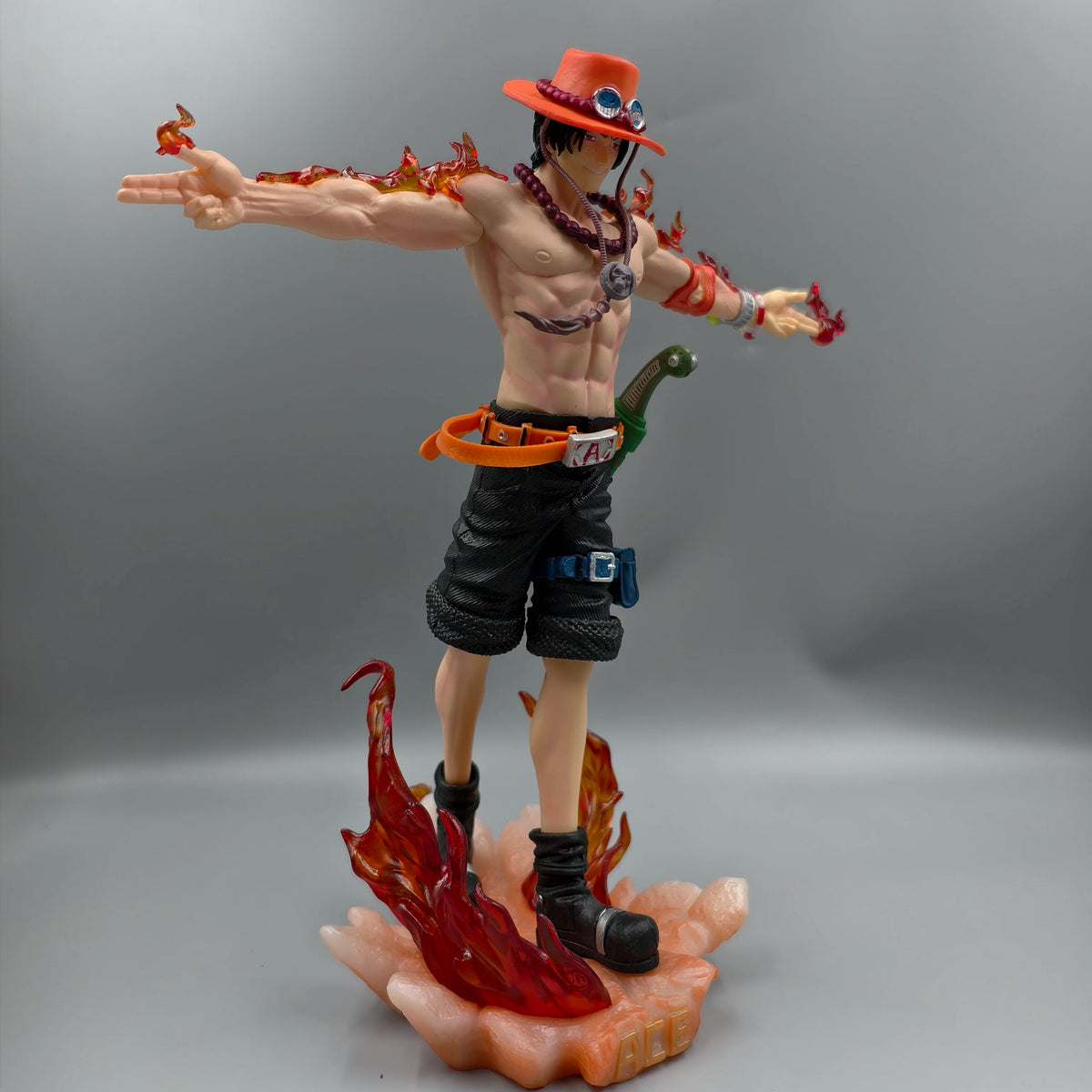 27Cm 10.6 Inch Anime Portgas D Ace Action Figures Pvc Statue Desktop Ornamen Collection Statue Model Decoration Room Desk Toys