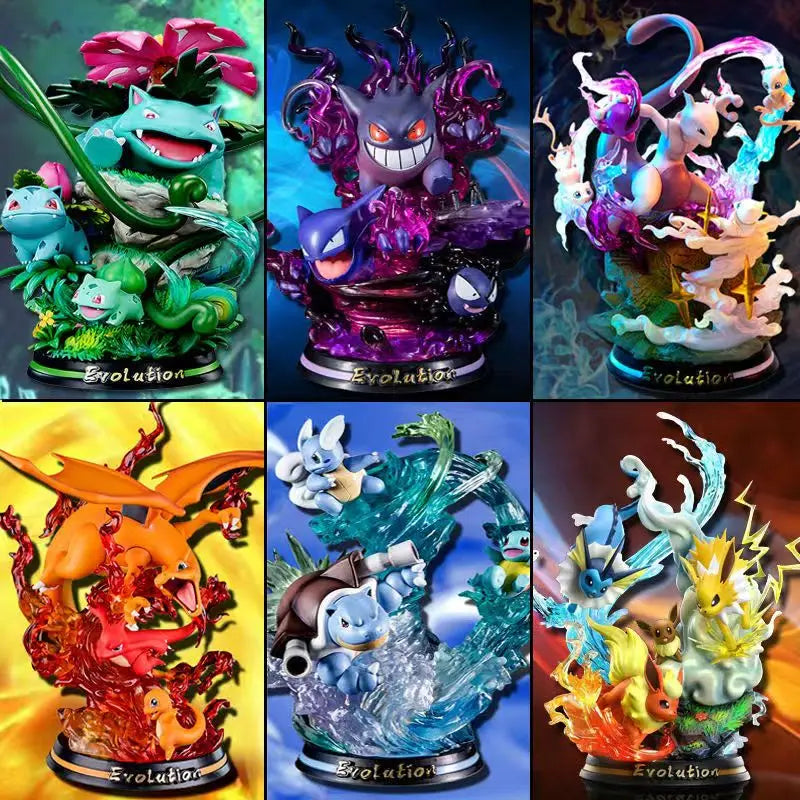 Pokemon Blind Box Figures Collectible Anime PVC Model Toys Pikachu Charizard Mewtwo Eevee Random Mystery Surprise Gift for Fans