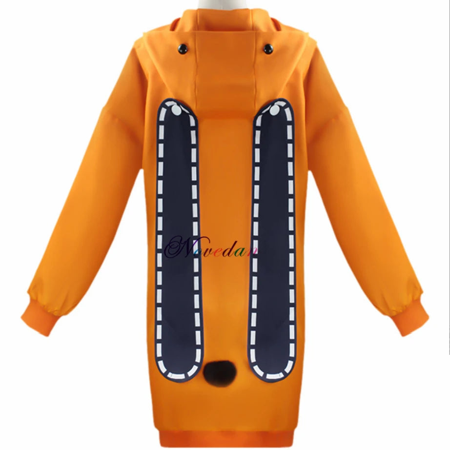 Anime Kakegurui Cosplay Rune Yomozuki Cosplay Costume for Girls Women Runa Orange Hoodie Zip Jacket Coat Wig Socks Full Set