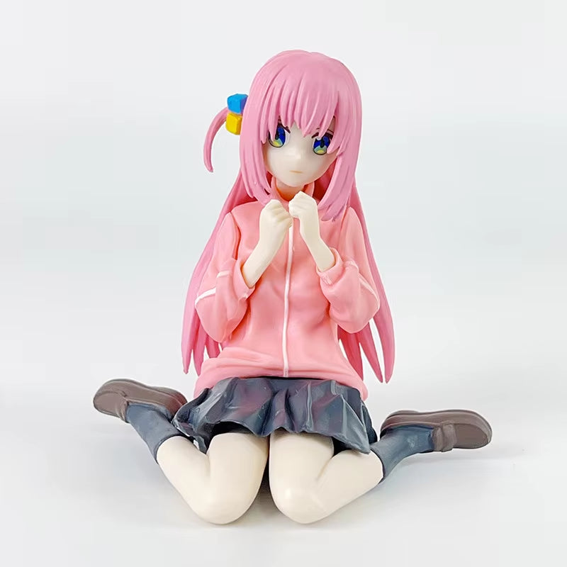 8Cm Bocchi the Rock Hitori Gotoh Anime Figure Kawaii Sitting Melancholy Girl Action Figures PVC Adult Collection Model Doll Toys