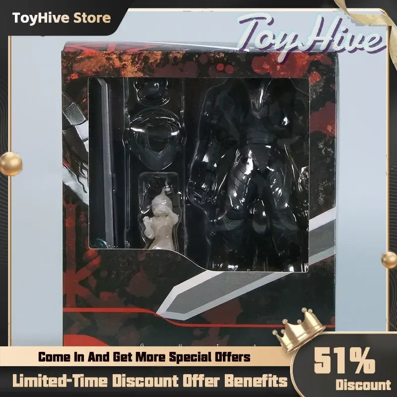 16Cm Figma Sp-046 Berserk Guts Berserker Armor Review Anime Figure Armor of Berserk Action Figure Adult Model Toy Doll
