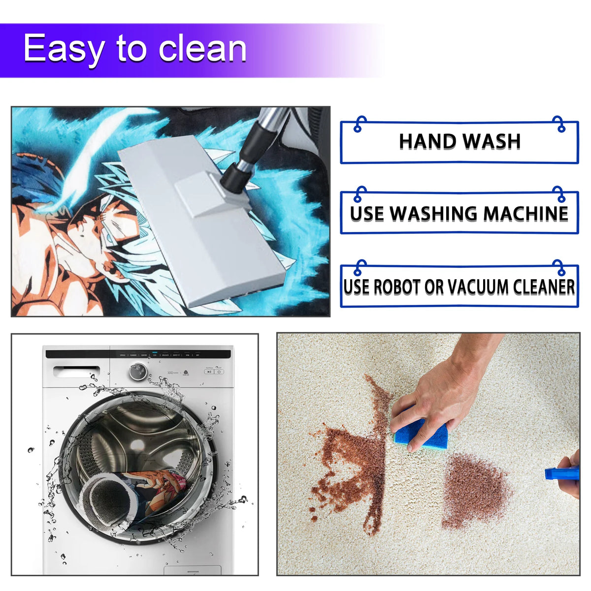 Anime Pokemon Cool Gengar/Haunter Irregular Area Manga Soft Rugs Home Bedroom Deco Door Kitchen Mats Living Room Rugs