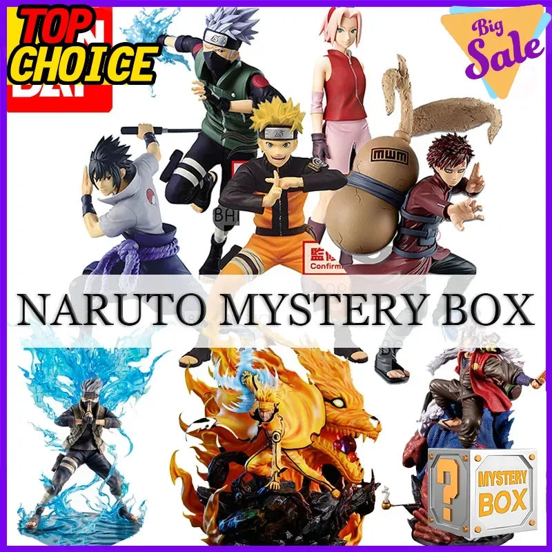 Naruto Anime Figure Kakashi Hatake Sasuke Uchiha 15-30 CM Blind Box Lucky Mystery Box Collection Gift for Fans Best Present