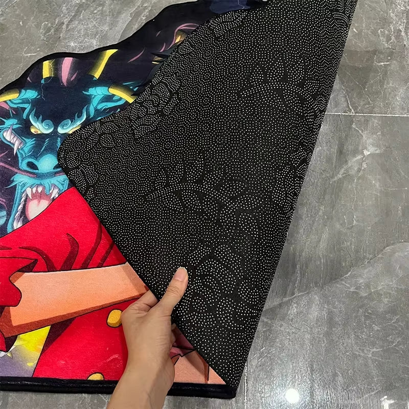 Naruto Rinnegan Area Rug Iconic Samsara Eye Symbol Non-Slip Anime Decor for Game Rooms/Bedrooms Soft Mat for Ninja Series Fans